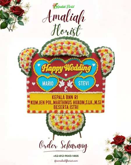 Papan Bunga Pernikahan Kegeringan